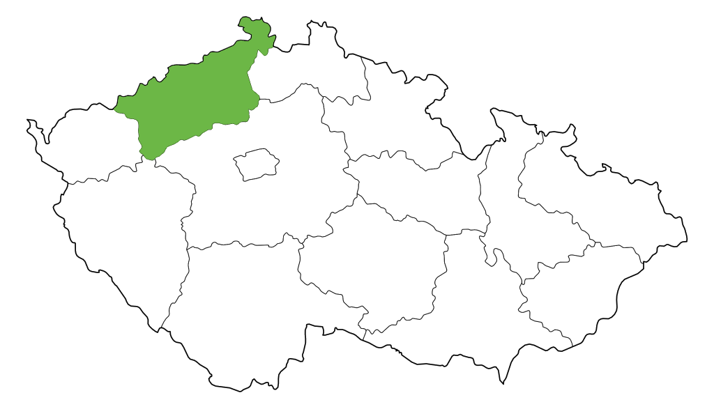 Mapa působnosti rsanace.cz – Ústecký kraj a celá Česká republika